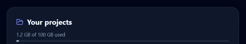 The storage line and bar, which the panel shows whether or not you are near the cap.
